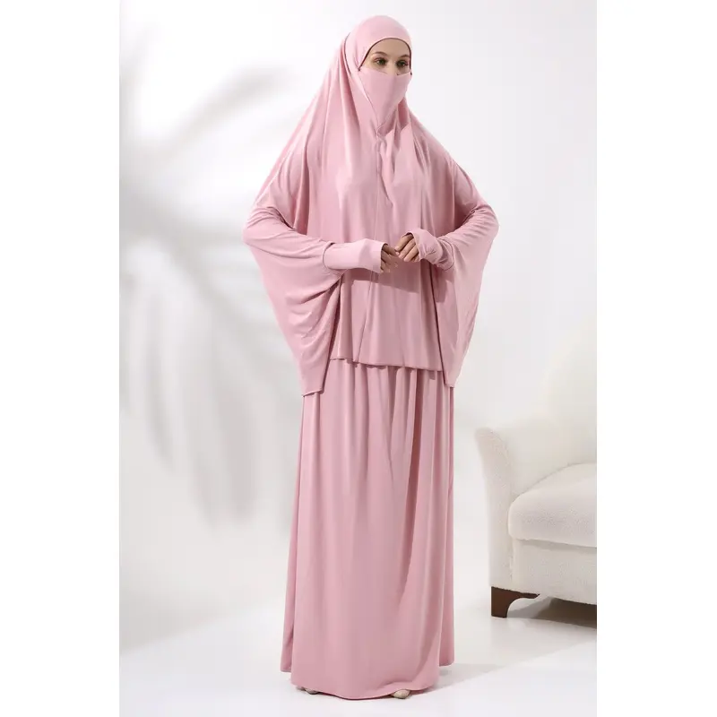 Two Piece Practical Prayer Dress Pink
