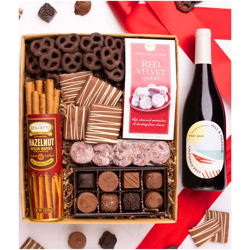 Red Wine & Sweet Treats Gift Box