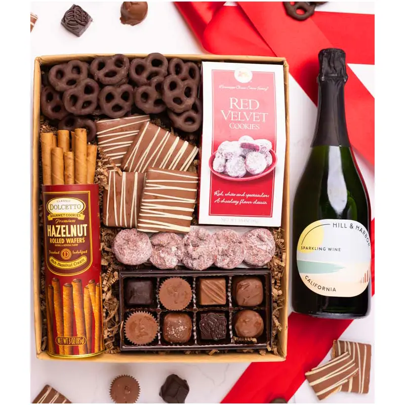 Sparkling Wine & Sweet Treats Gift Box