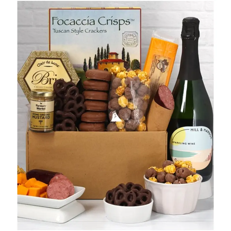 Sweet & Savory Gift Box with California Sparkling Wine