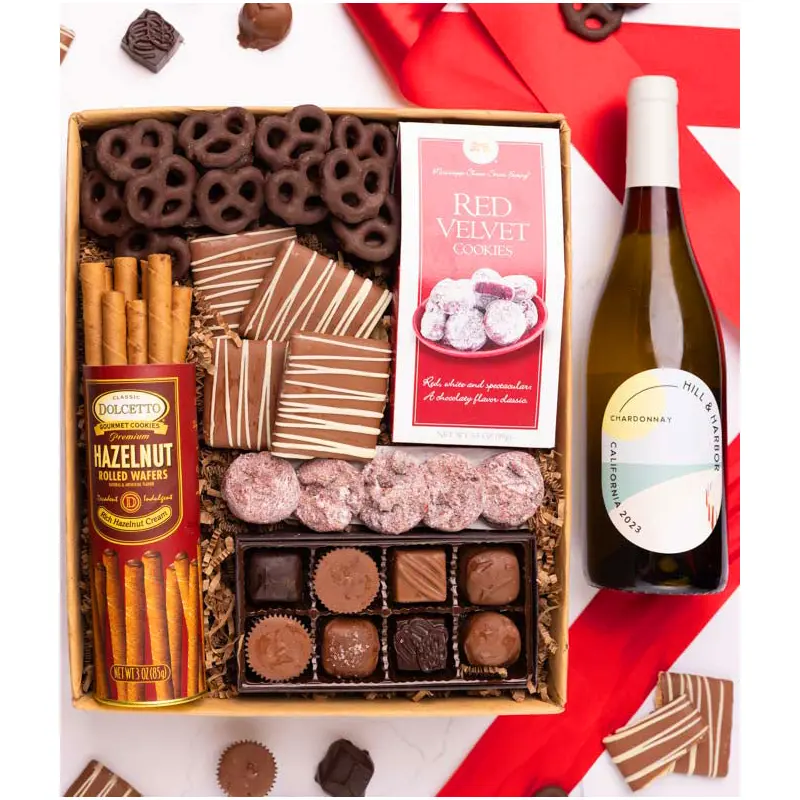 White Wine & Sweet Treats Gift Box
