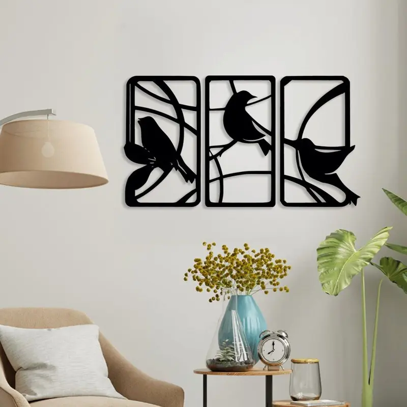 NR Dizayn | Bird Motif Decorative Metal Wall Art
