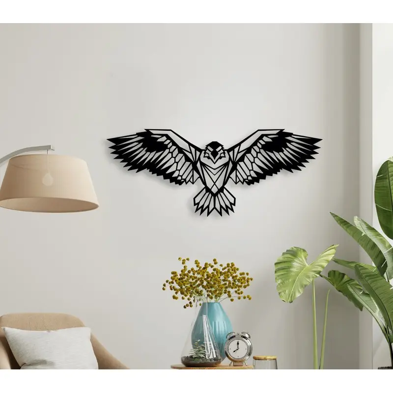 NR Dizayn | Eagle Motif Decorative Metal Wall Art