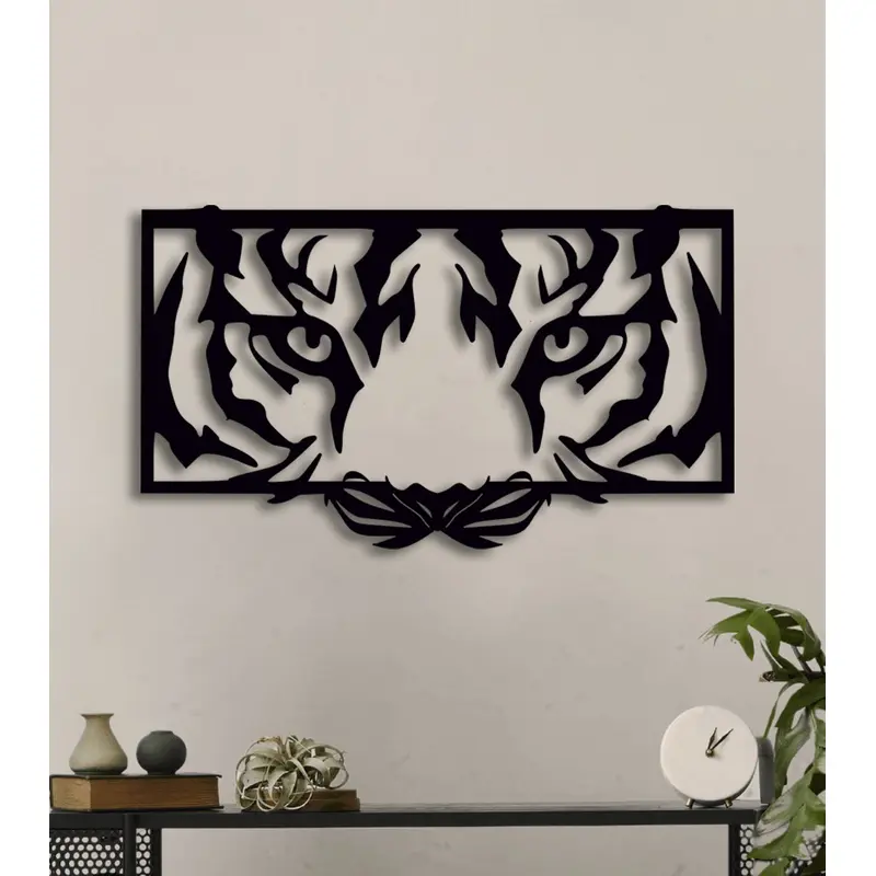 NR Dizayn | Tiger Themed Decorative Metal Wall Art