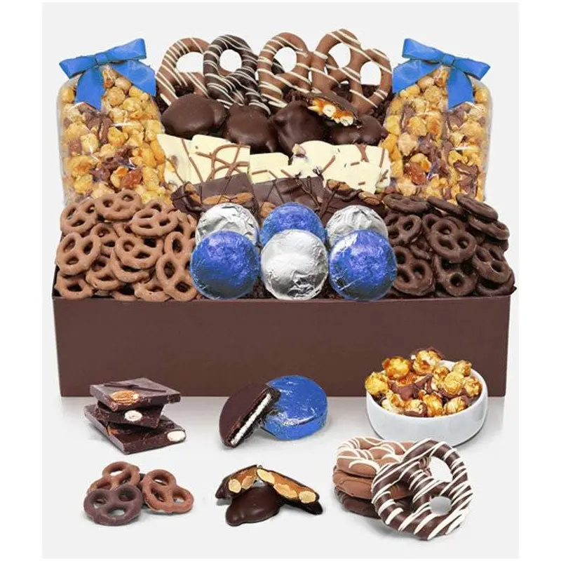 Winter Sensational Belgian Chocolate Covered Snack Tray Box