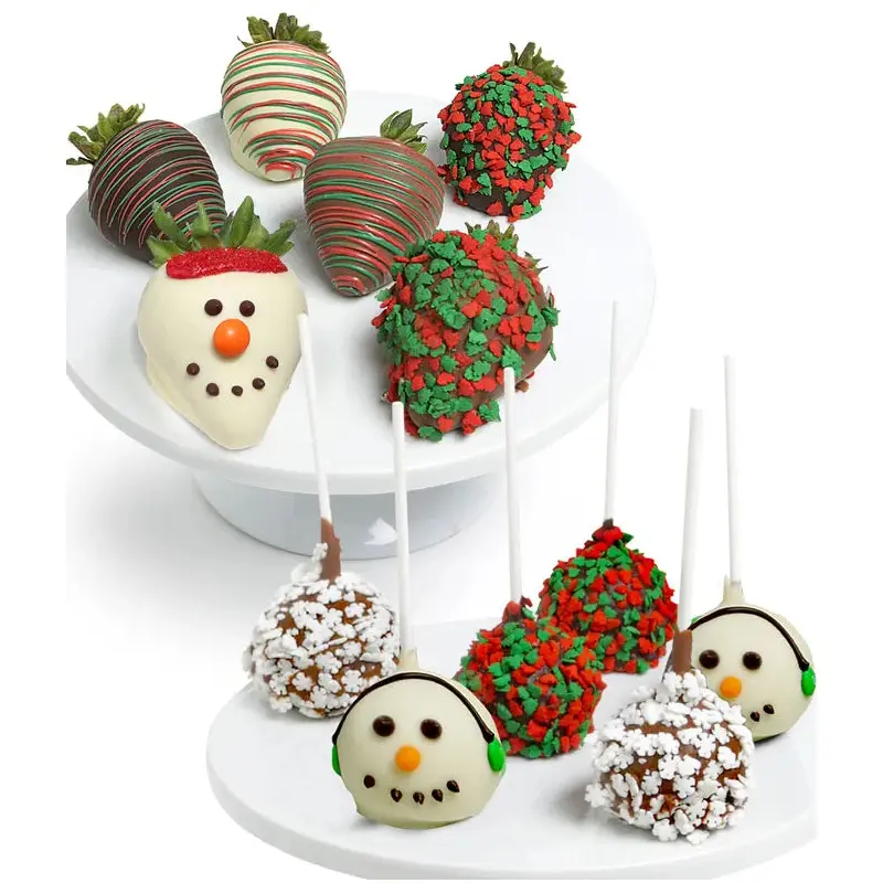 Winter Wonderland Belgian Chocolate Strawberries and Cake Pops