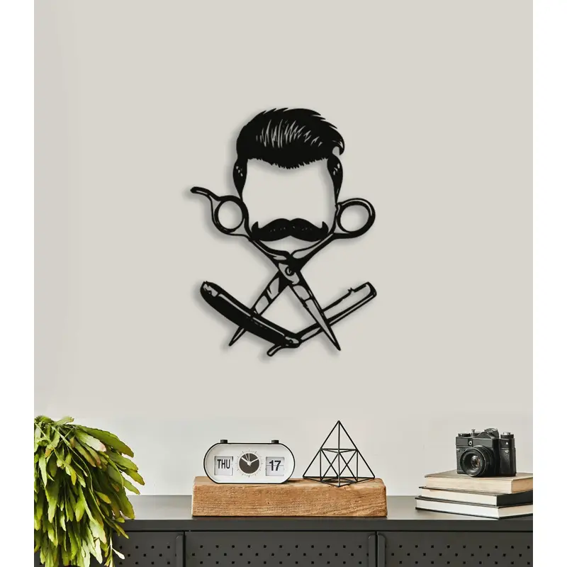 NR Dizayn | Barber Decorative Metal Wall Art