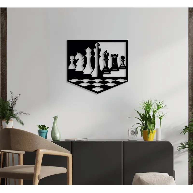 NR Dizayn | Chess Decorative Metal Wall Art