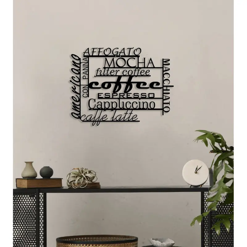 NR Dizayn | Coffee Decorative Metal Wall Art