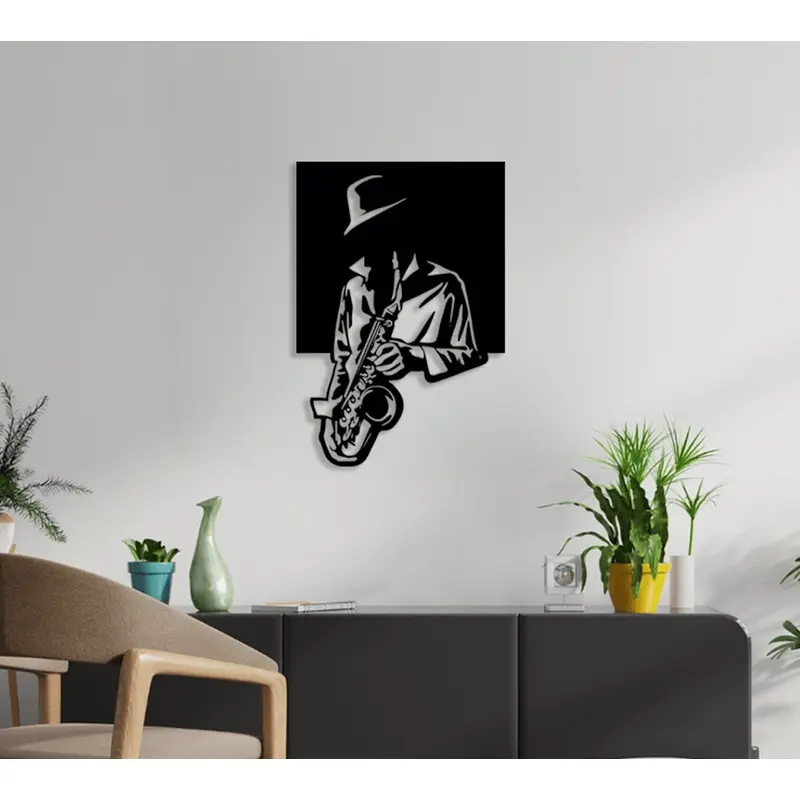 NR Dizayn | Saxophone Decorative Metal Wall Art