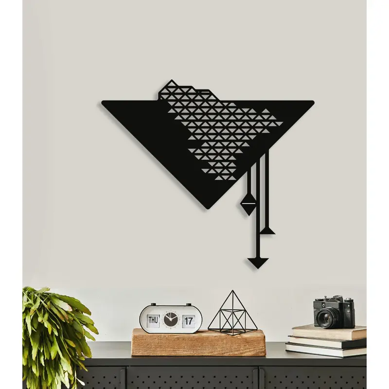NR Dizayn | Triangle Decorative Metal Wall Art