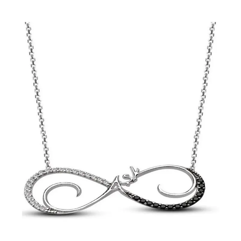 Infinite Love 925 Sterling Silver Necklace with Eternal Love Stone | Elegant Valentine's Day Gift for Her