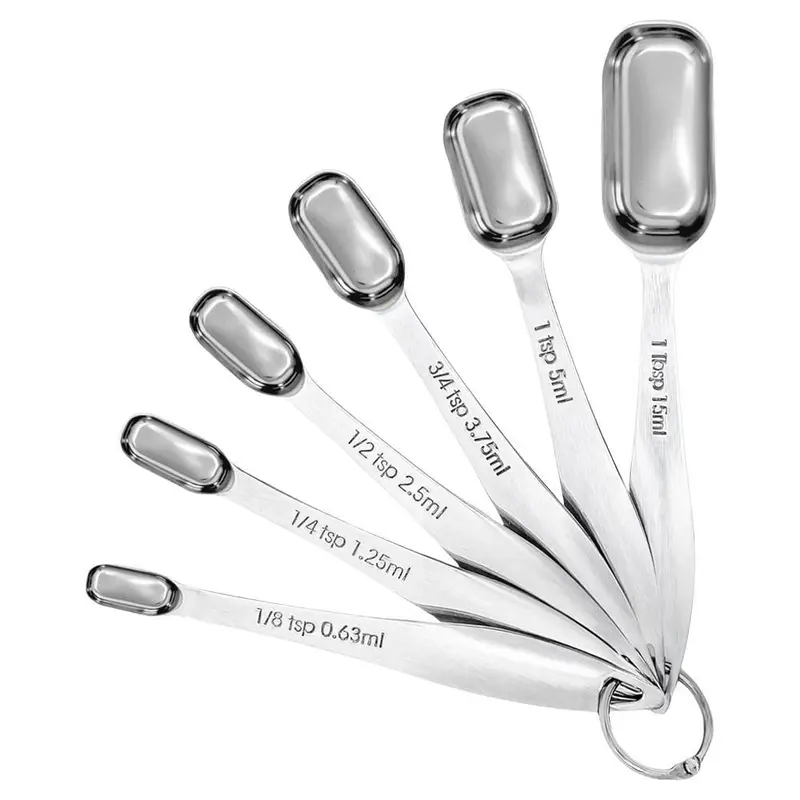 Zulay Kitchen - Stainless Steel Rectangular Measuring Spoons