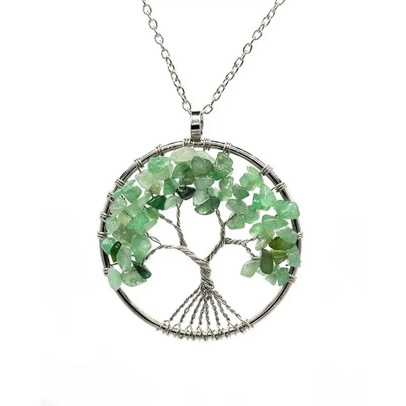 7 Chakra Tree of Life Natural Stone Healing Necklace | Spiritual Energy & Balance Jewelry Gift