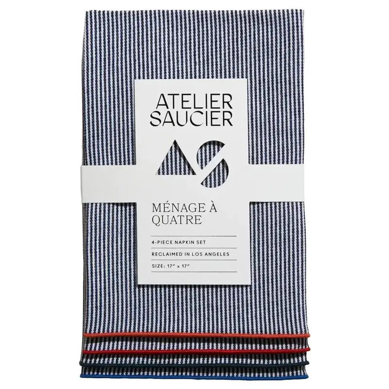 Atelier Saucier - 'Americana Stripe' Napkins (4CT)