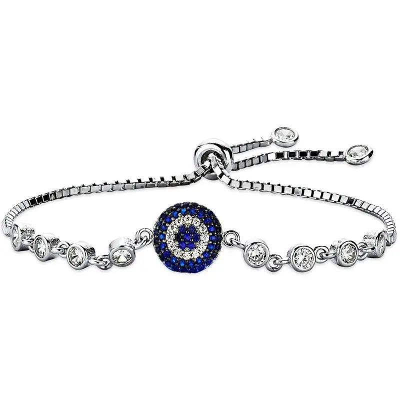 Nazar Evil Eye Beaded Bracelet | 925 Sterling Silver Adjustable Protection Jewelry for Women