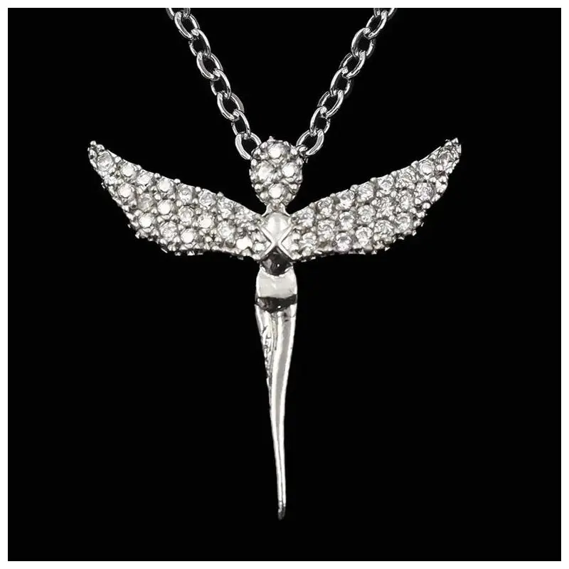 Sparkling Silver Plated Fairy Angel Necklace with Zircon Stone | Meaningful Gift for Her