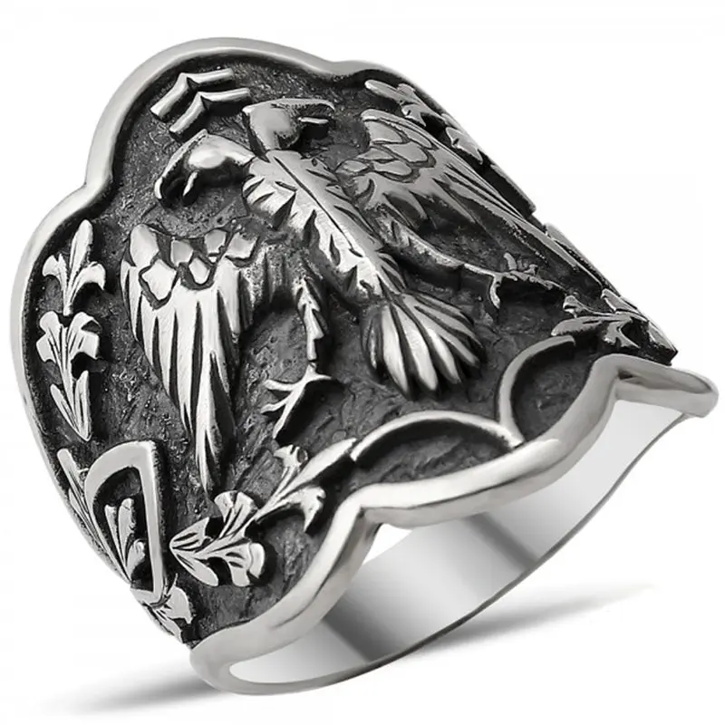 925 Sterling Silver Zihgir Archer Ring - Handcrafted Historical Archery Jewelry