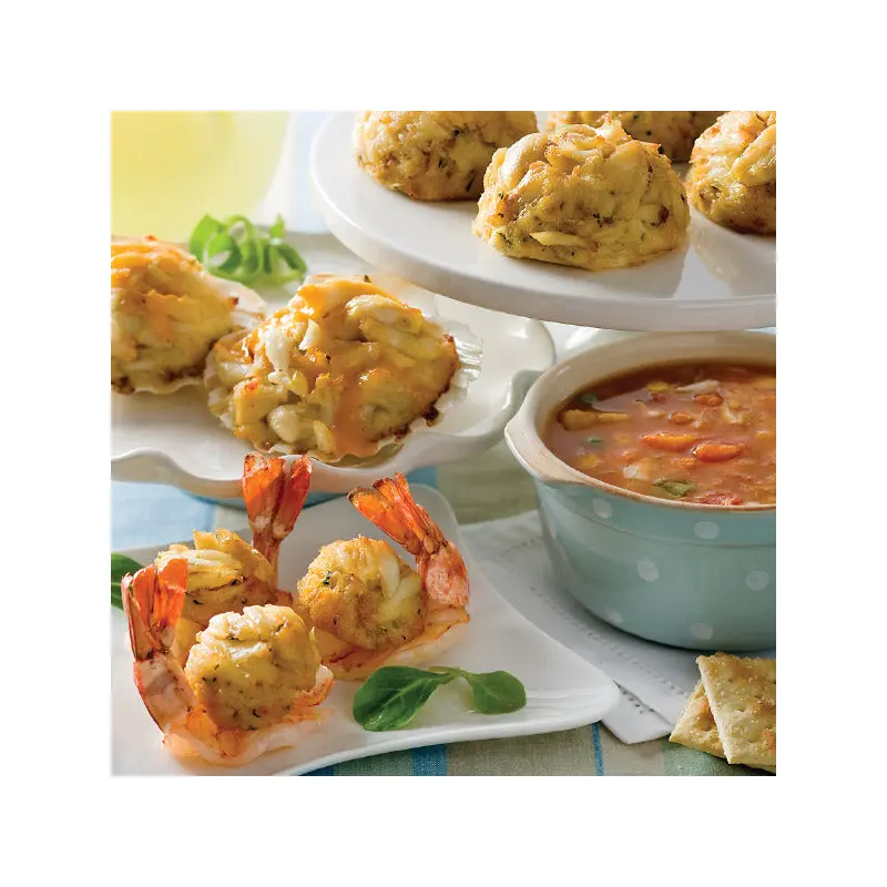 Chesapeake Bay Sampler - Crab Cakes, Baked Stuffed Shrimp, Crab Imperial, and Maryland Crab Soup