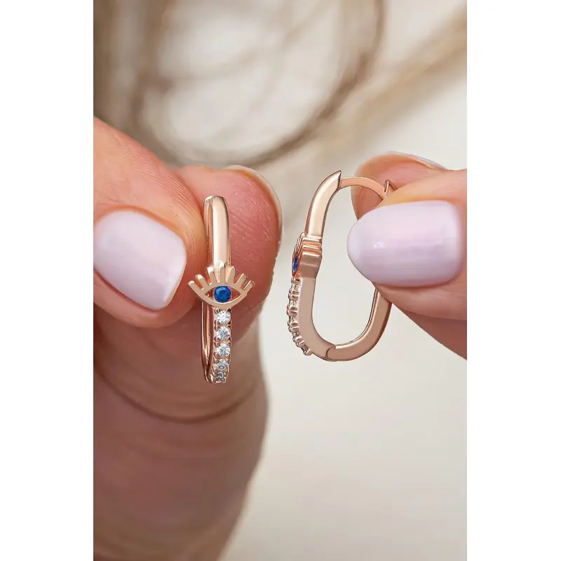Rose Gold Plated 925 Sterling Silver Zircon Earrings | Modern Design & Dazzling Sparkle