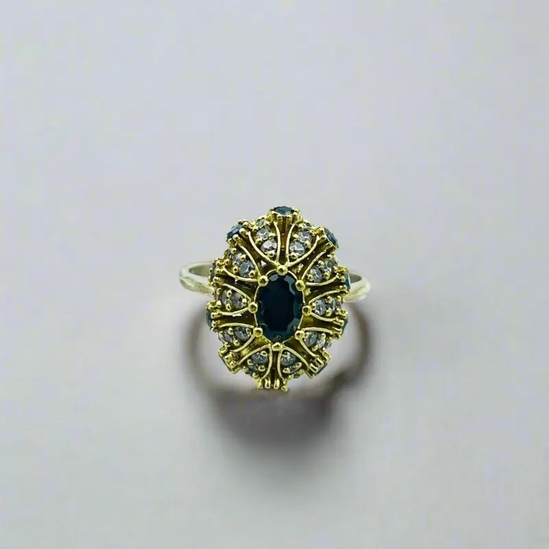 Exquisite Handmade Turkish Sterling Silver Black Onyx Ring | Ottoman Style Women's Statement Jewelry