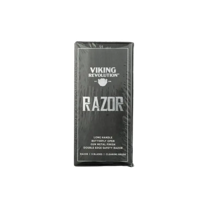 Viking Revolution - Gun Metal Razor w/ 5 Blades