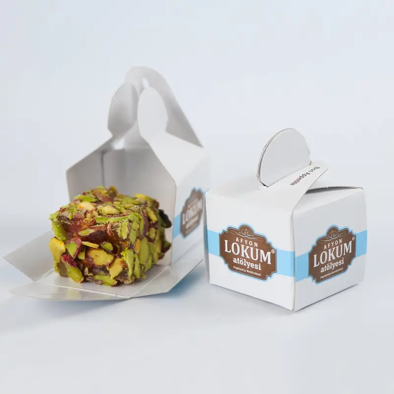 Lokum Atolyesi | Honey Turkish Delight Covered with Pistachio (In 10 Single Boxes)