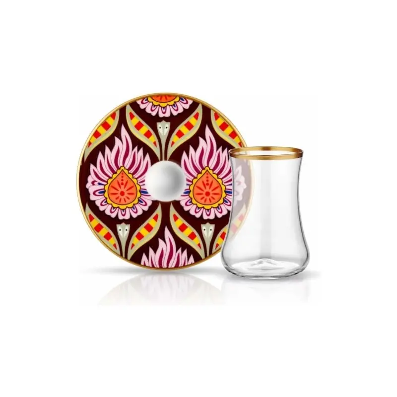 Tradational Turkish Tea Set - Dervish Tea Set for 6 Kandela