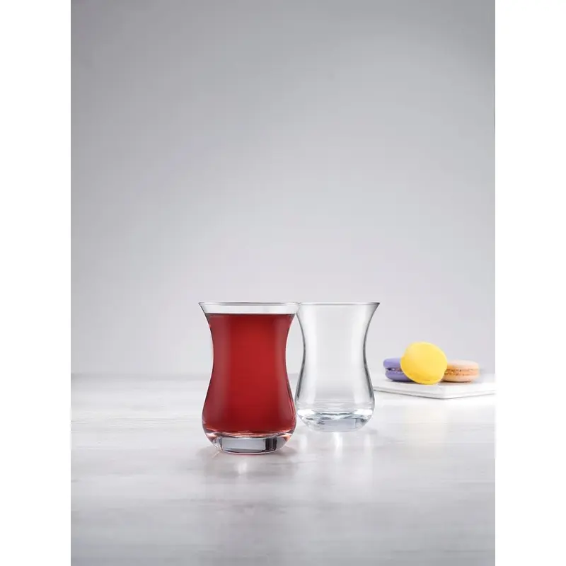 Traditional Turkish Tea Set - Pasabahce Aida 6 Pieces Glass for 6 Persons