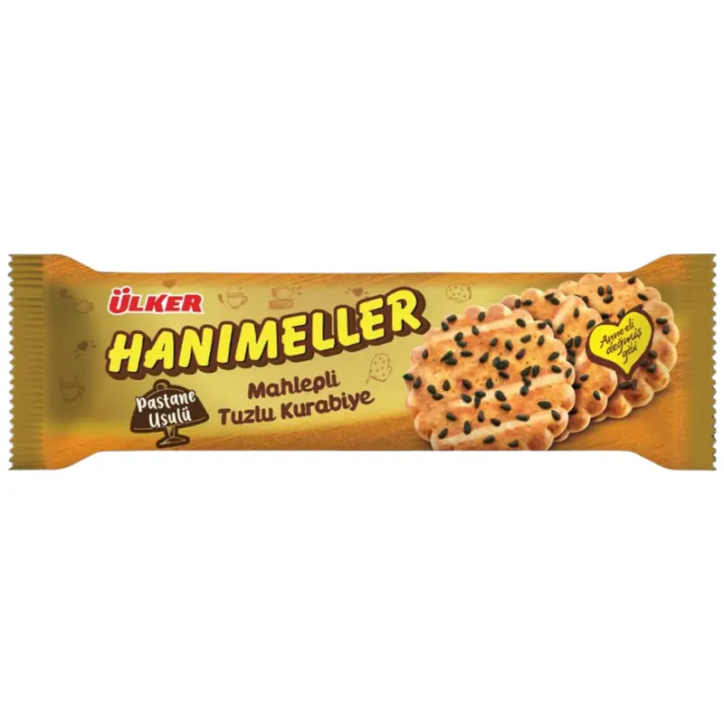 Ulker | Hanimeller Salty Cookies with Mahlap and Blackseeds