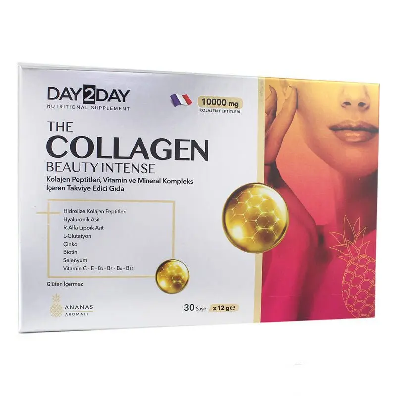 10,000mg Hydrolyzed Type 1 Collagen Supplement for Radiant Skin & Wellness - Pineapple Flavor, 30 Sachets