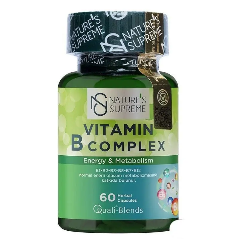Comprehensive B Vitamin Complex | 10 Essential B Vitamins for Energy & Wellness | Vegan, Halal | 60 Tablets