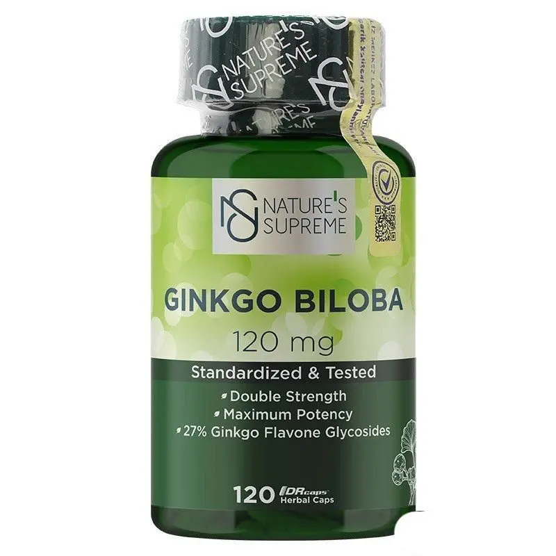 Ginkgo Biloba 120mg Patented Extract Capsules | Advanced Cognitive & Memory Support | Optimal Absorption DRcaps | 120 Count