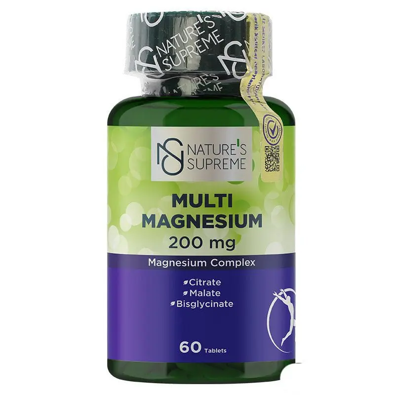 Multi Magnesium Complex 200mg - High Absorption Muscle & Nerve Support - 60 Tablets