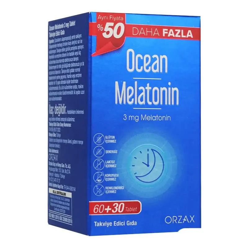 Natural Melatonin 3mg Sleep Aid | 90 Tablets for Restful Sleep & Relaxation
