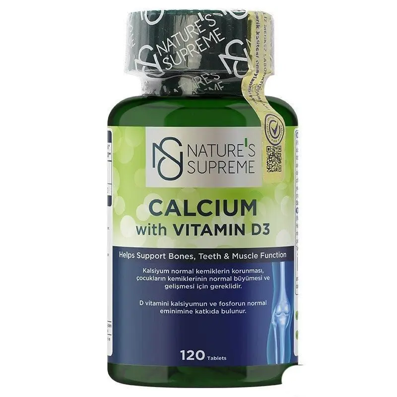 Premium Calcium Citrate with Vitamin D3 | Bone & Muscle Support | Enhanced Absorption | 120 Tablets