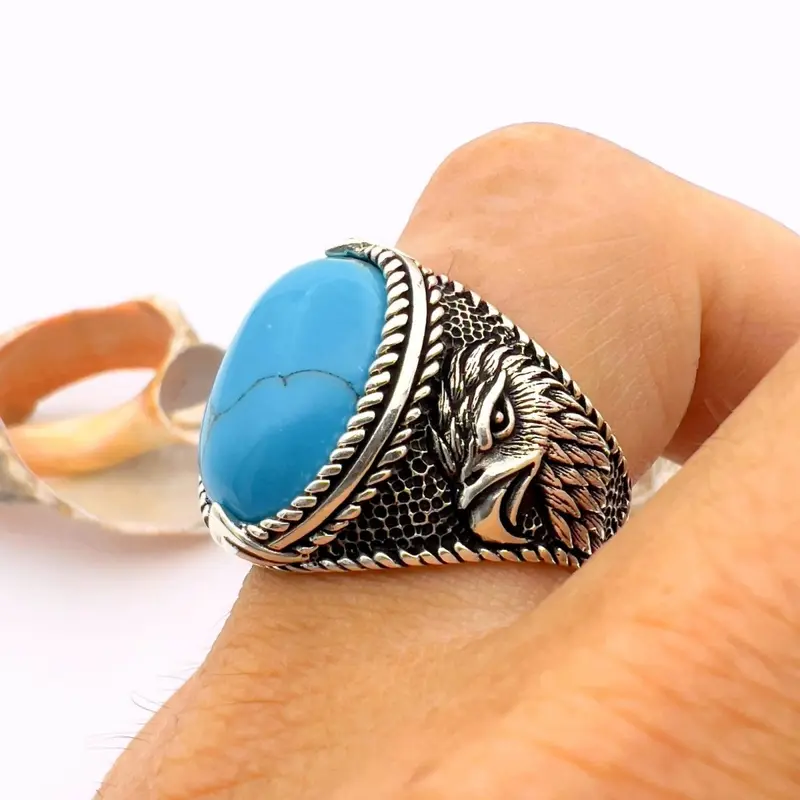 Blue Turquoise Square Ring