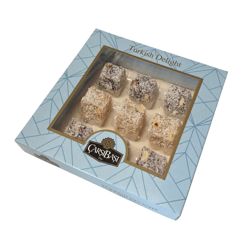 Carsibasi Premium Assorted Coconut & Hazelnut Turkish Delight - 227g Gift Box