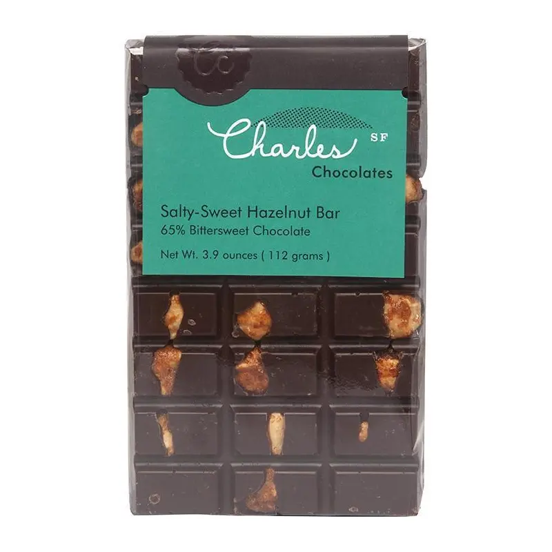 Charles Chocolates - 'Salty-Sweet Hazelnut' Bar (3.9OZ)