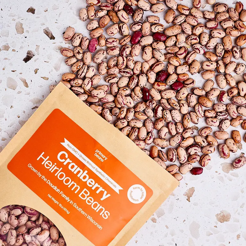 Organic Cranberry Beans - Regeneratively Farmed