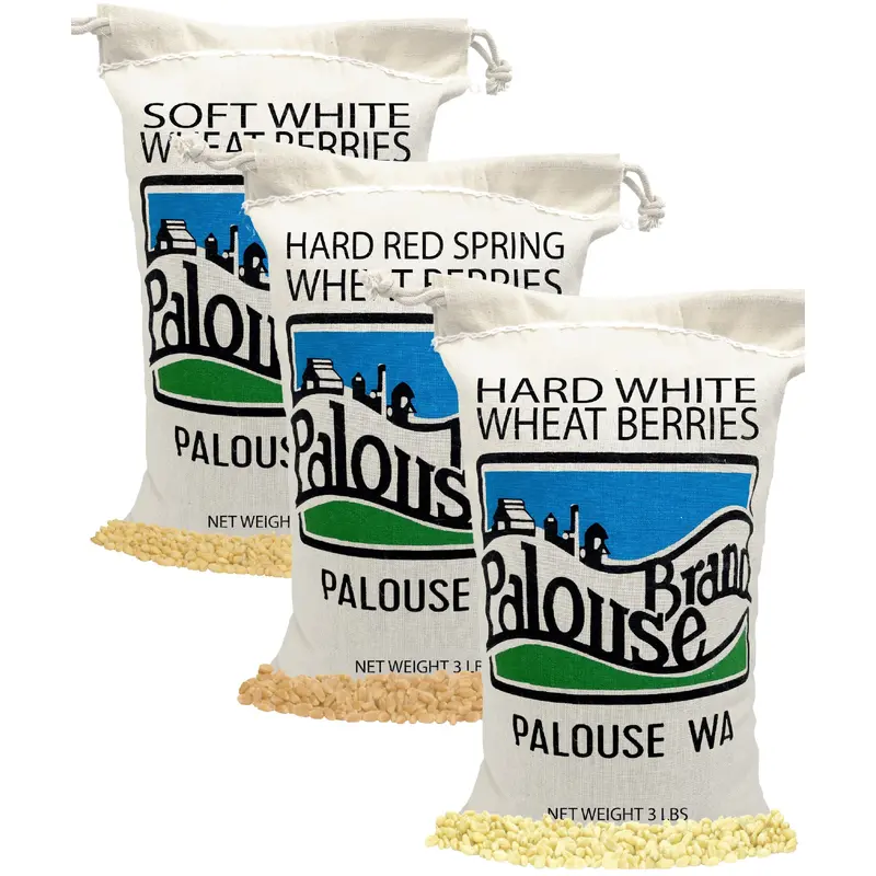 Wheat Bundle | 9 LBS: Hard White, Soft White, Hard Red Spring | Certified Glyphosate Residue Free