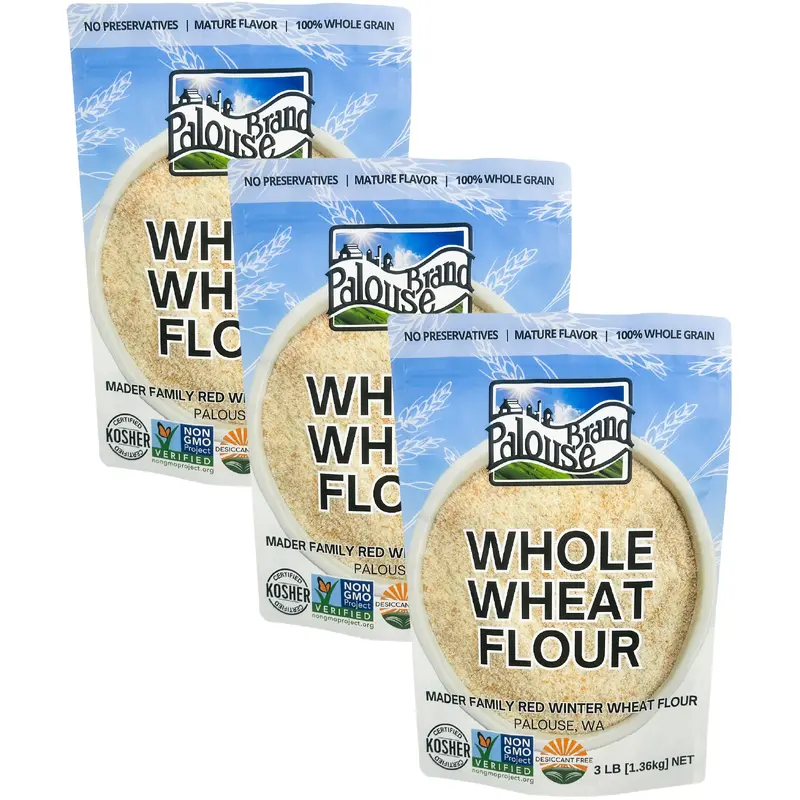 Whole Wheat Stone Ground Flour Pack | 9 LBS | Certified Glyphosate Residue Free