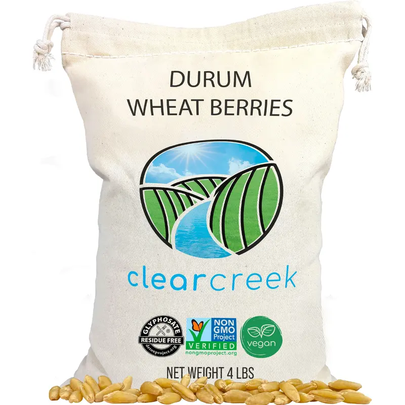 Durum Wheat Berries | Certified Glyphosate Residue Free | 4 LB