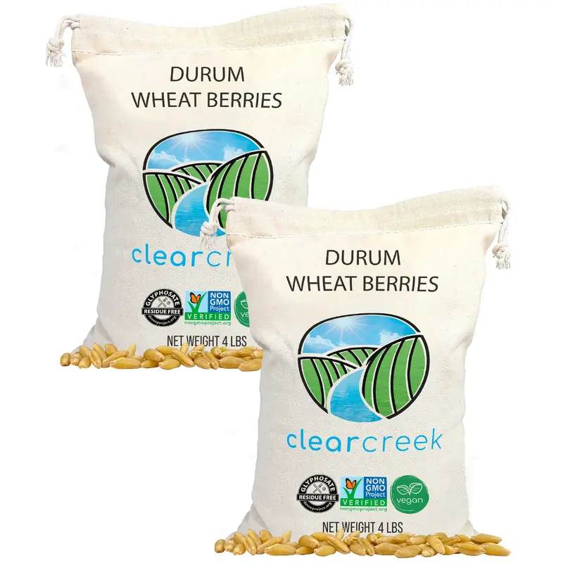 Durum Wheat Berries Value Pack | Glyphosate Residue Free  | 8 LBS (2-4 lb bags)