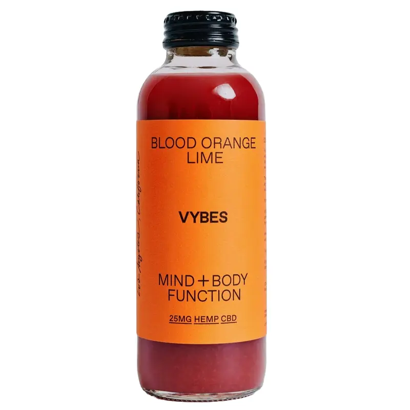 VYBES - 'Blood Orange Lime' CBD-Infused Beverage (14OZ)