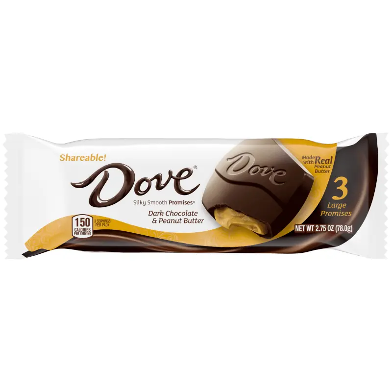 DOVE Large PROMISES Dark Chocolate & Peanut Butter, 2.75oz