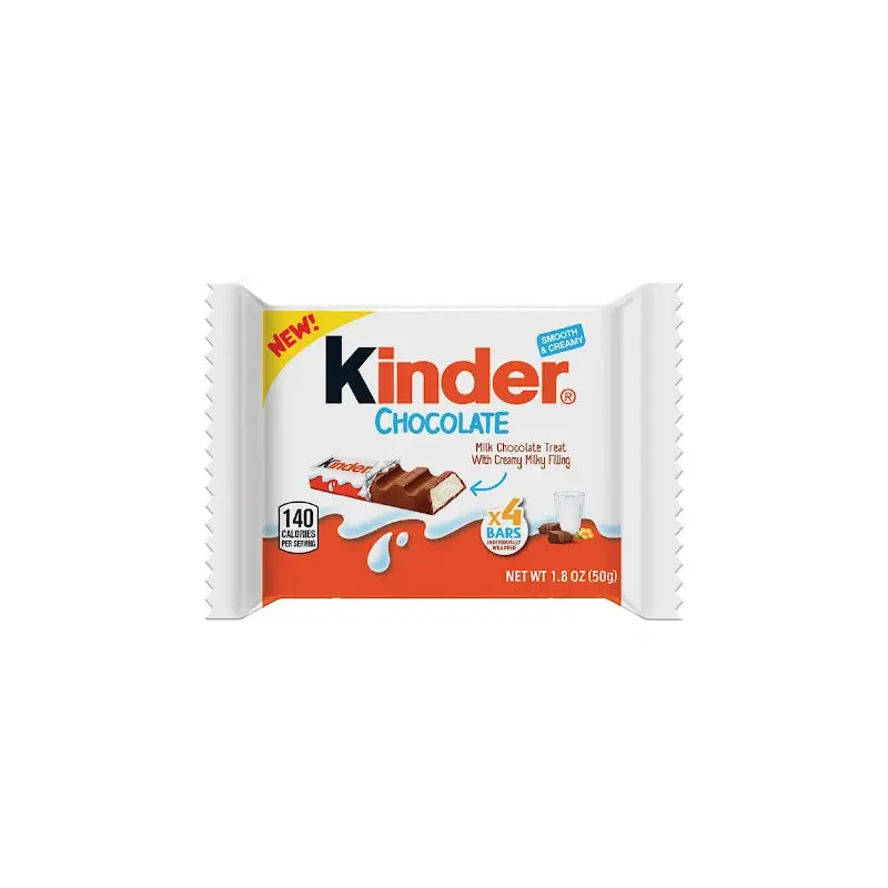 Kinder Chocolate Bars with Creamy Milky Filling, 1.8 oz