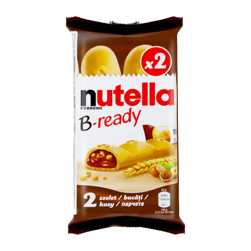 Nutella B-Ready Crispy Wafers with Hazelnut and Cocoa Filling