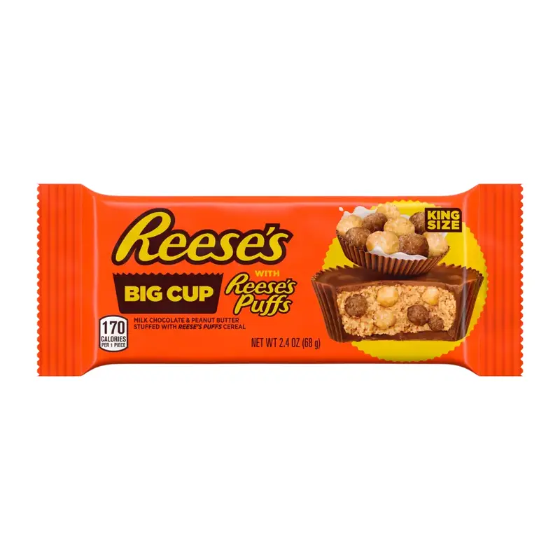 REESE'S Big Cup with REESE'S PUFFS Cereal King Size Peanut Butter Cups