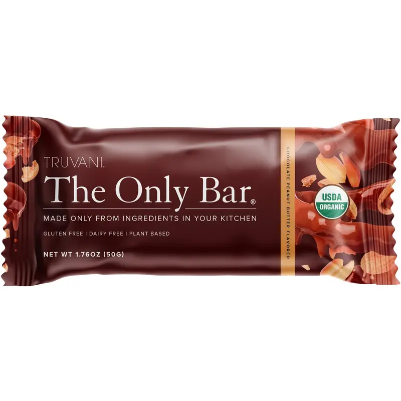 Truvani Organic Chocolate Peanut Butter The Only Bar